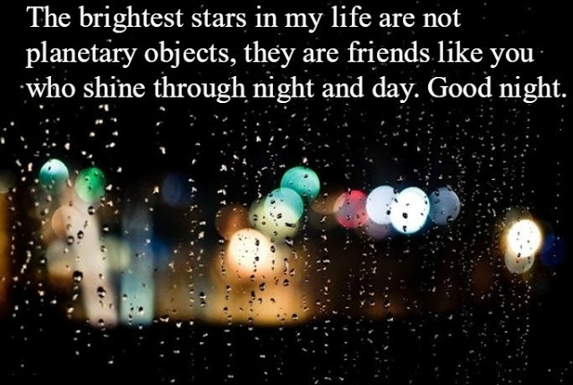 Night keep shining with lovely friends in life